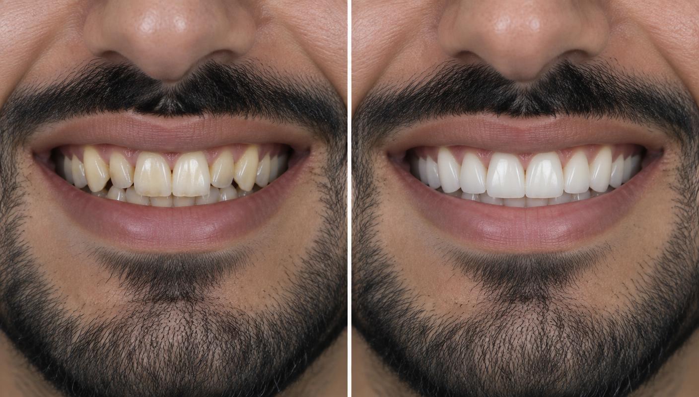 حالة تجميل ابتسامة — قبل